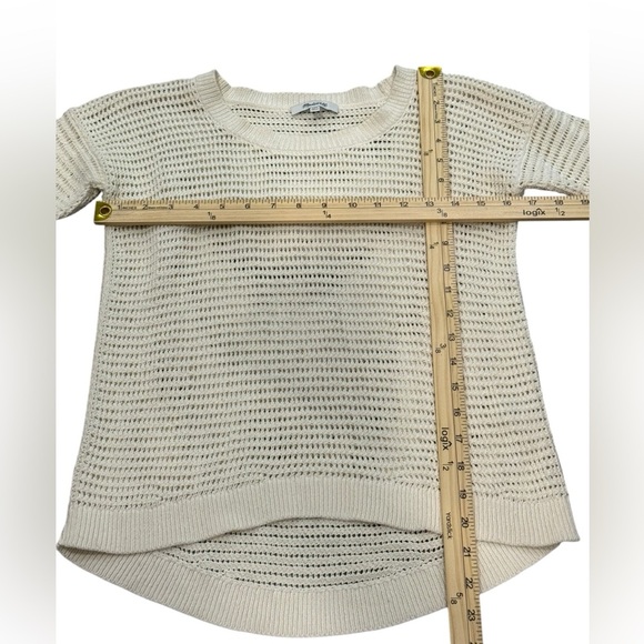 EUC XXS Madewell crochet sweater off white summer spring oversized perfection - Picture 5 of 7